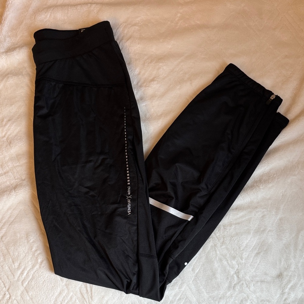 Craft Black Athletic Pants with Reflective Detail
